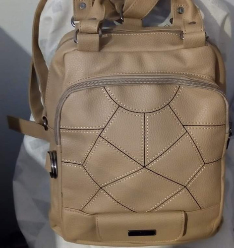 Cartera Mochila Bag Stage Bisón Correa Convertible Eco Cuero
