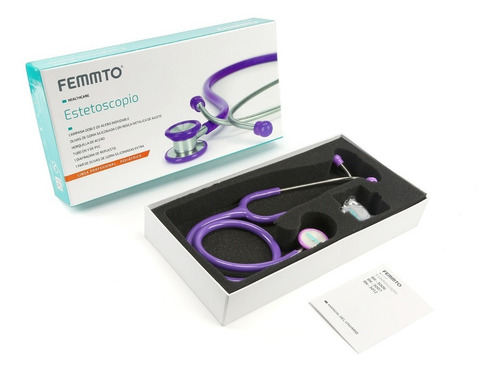 Imagen 7 de 10 de Estetoscopio Pediatrico Profesional Doble Campana Femmto