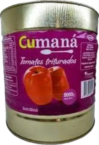 Tomates Triturados Cumana Lata X 8 Kg