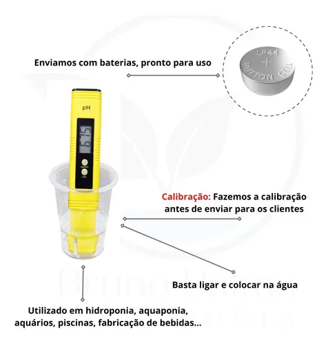 Calibrador medidor ph digital para agua liquidos aquarios piscina