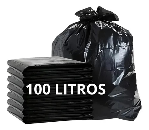 Saco De Lixo Reforçado 100l P5 Resistente Econômico 100 Unid