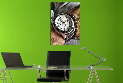 Vinilo Decorativo 60x90cm Reloj Pared Mano Hora Tiempo M10