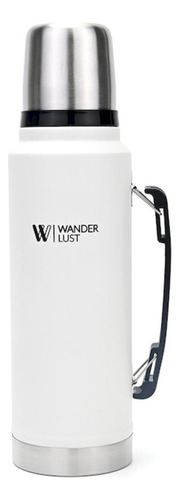 Termo De Acero Wanderlust 1300ml Color Blanco