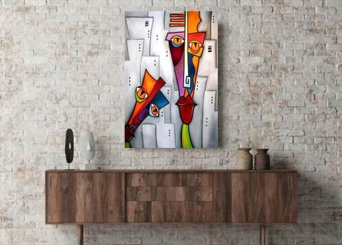 Imagen 1 de 8 de Cuadros Decorativos-caretas7-resolución 4k/uhd 60x95cm