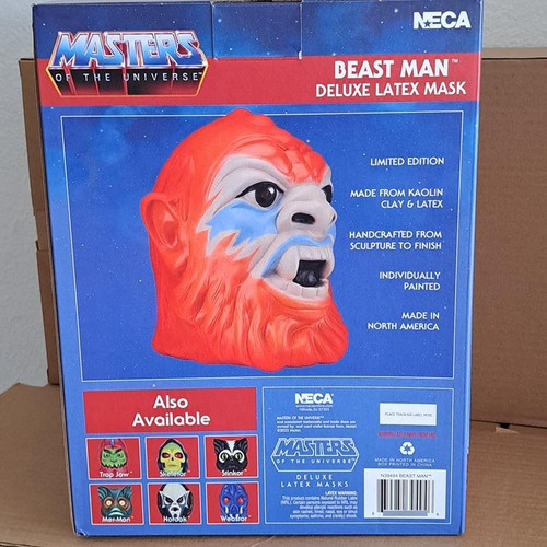 Neca Masters Of The Universe Beast Man Deluxe Latex Mask (Usado)