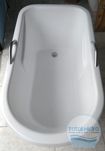 Ofurô Individual Vitoriano 1.30x70x67! Para Imersão Com Alça Branco