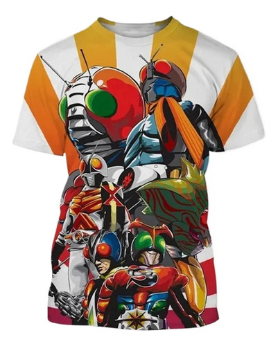 Camiseta Informal Con Estampado 3d De Kamen Rider