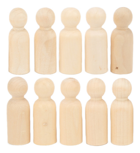 Muñeca De Madera Peg Dolls, 10 Unidades, Segura, Sin Rebabas