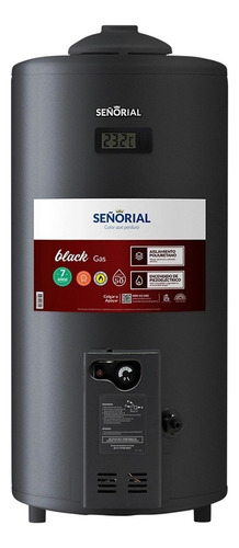 Termotanque Multigas Señorial Family Black Tsbg-75 Negro 75l