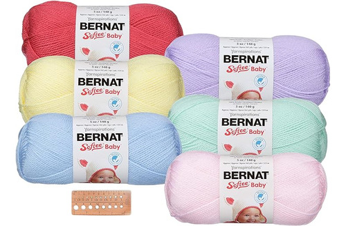 Softee Hilo Para Bebe Surtido De 6 Colores Mezcla 1