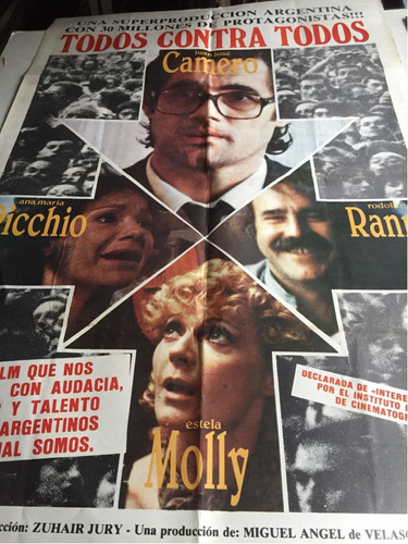 Poster Todos Contra Todos -j  Jose Camero 1986 Original