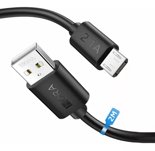 Cable micro USB de 0.5 pies, cargador Android de carga rápida de 2.4 A, USB  2.0 A a Micro B de 5 pines, compatible con Samsung Galaxy S7 S6 Edge, Note