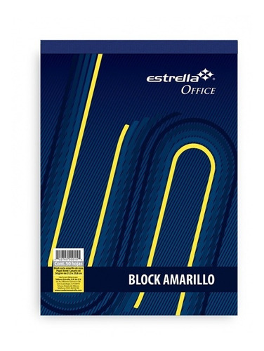 Block Carta Amarillo Rayado 50 Hojas Libreta Legal 6 Piezas
