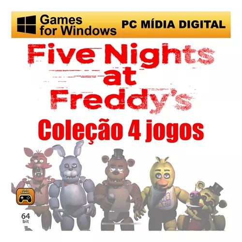 Jogo Five Nights At Freddy's 4 Jogos Pc Mídia Digital