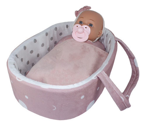 Muñeca Bebe Sofía Con Cuna Y Accesorios