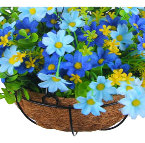 Cesta Colgante De Flores De Margaritas Artificiales, Planta