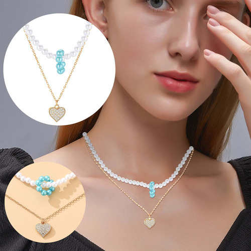 Colgante Con Colgante De Diamante En Forma De Corazón Para M