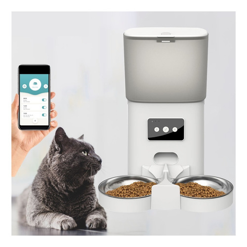 Wifi Alimentador De Aplicación Tuya De 6l For Gatos Y Perros