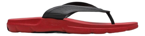 Chinelo Oakley Banks Masculino - Preto E Vermelho