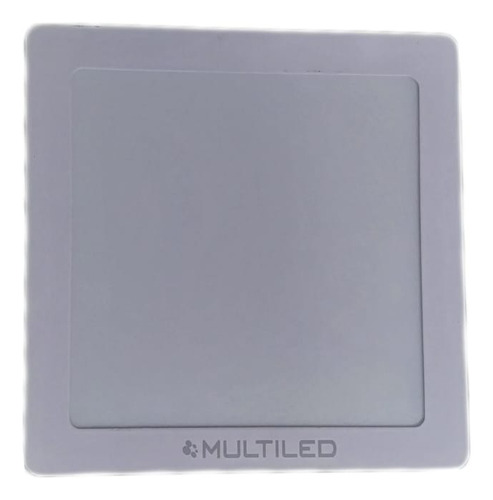 Plafon Led Multiled 12w, Cuadrado Luz Fria Blanco
