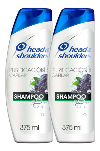 Pack 2 Shampoo Head & Shoulders Purificación Capilar Carbón Activado 375 Ml