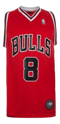 Camiseta Basquet Chicago Bulls Rojo Poliester Retro Niños