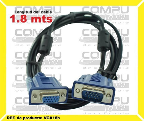 Extensor Vga Macho Hembra 1.8 M Ref: Vga18h Computoys Sas