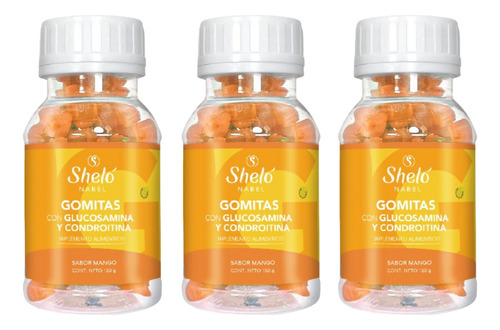 3 Pack Gomitas Con Glucosamina Y Condroitina Shelo