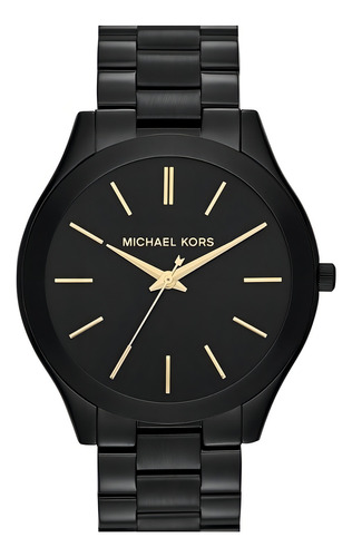 Relógio Michael Kors Mk3221 Slim Runway Preto Original Cor Da Correia $$$ Cor Do Bisel Não Cor Do Fundo