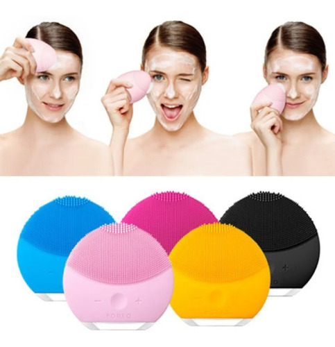 Limpiador Facial Masajeador Recargable Usb Amarillo
