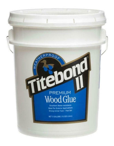 Pegamento Titebond Ii Premium Wood Glue P/ Madera, 5 Galones (Usado)