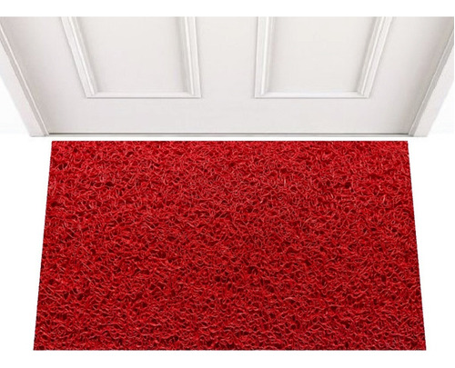 Tapete Capacho Vinil Cores Variadas 1,20m X 1,00m 12mm Cor Vermelho