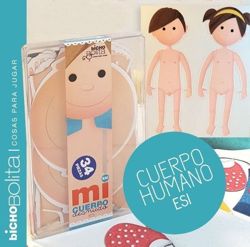 Cuerpo Humano Sexuado -e.s.i.- Imantados Esquema Corporal