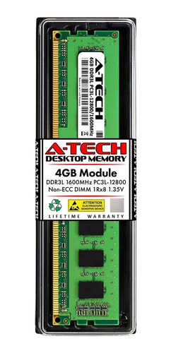 A-tech Modulo Memoria Ram 4 Gb Para Ramaxel Ddr3 Ddr3l Udimm