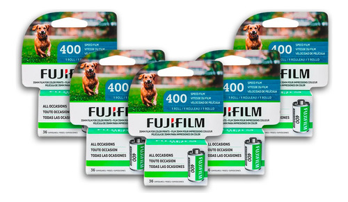 Rollo Fotográfico Fujifilm Iso 400 35 Mm 36 Exp Color 5 Pzas