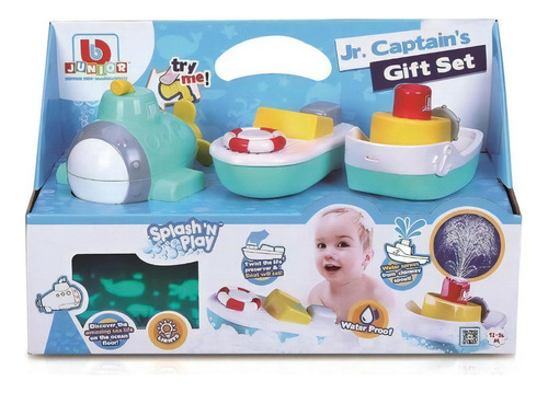 Kit Brinquedo Para Banho Bebe Barco Submarino Lancha Piscina