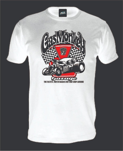 Remera Estampada Gas Monkey Garage 17 Duo Mecanico Xxxl