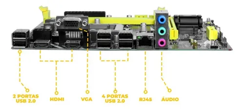 Placa Mãe Revenger G-H61PRO Intel LGA1155 DDR3 16GB Micro-ATX