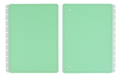 Capa E Contracapa Caderno Inteligente Grande Pastel Verde