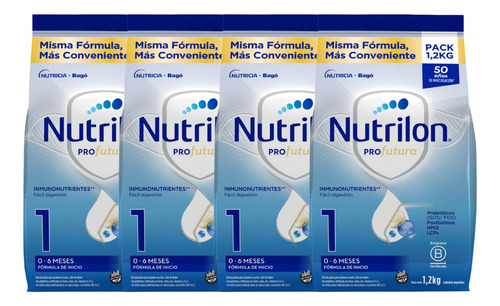 Nutrilon Profutura 1 Bolsa 1.2kg Leche Pvo X 4 Uni