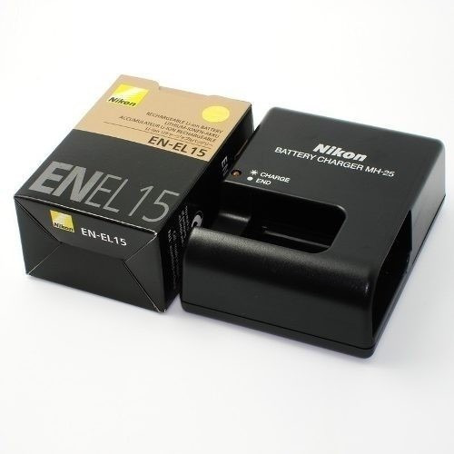 Imagen 3 de 6 de Bateria Nikon En-el15 + Cargador Nikon Mh-25 D600 D7000 D800