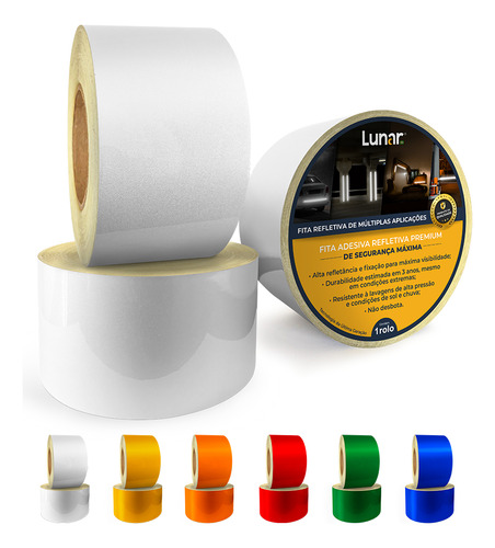 Vinil Adesivo Refletivo Branco - 3 M X 10 Cm Padrão 3m