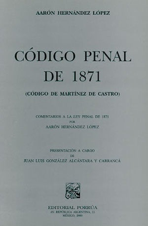 Libro Codigo Penal De 1871 Original