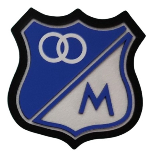 Escudo Millonarios Material Tpu (caucho) Y Terciopelo