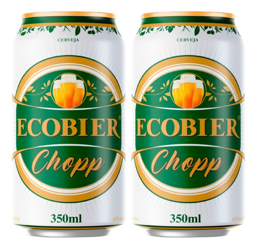 Chopp Claro Ecobier - Lata 350ml - Pack 12
