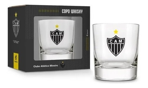 Copo Atol Whisky Bebida Atlético Mineiro Vidro Drink Galo