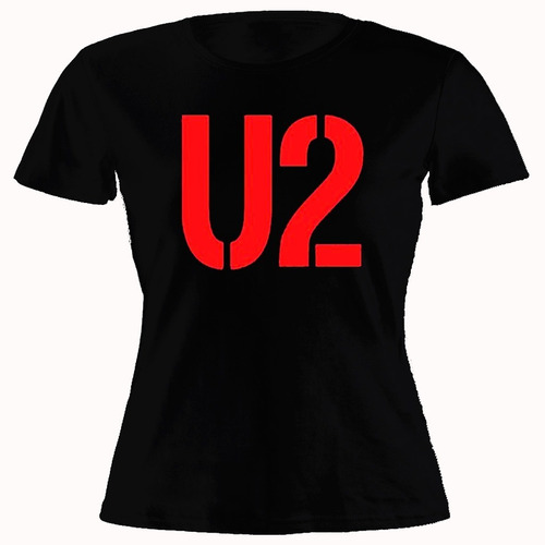 Remera De Mujer De Algodón Estampada U2 Rock Pop Bono