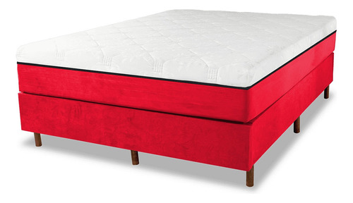 Cama Box + Colchão Magnético Infra Vermelho Ant Germes Queen