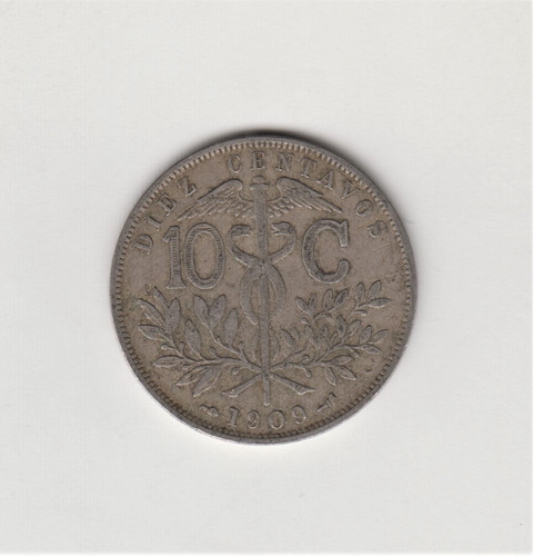 Moneda Bolivia 10 Centavos 1909 (c85)