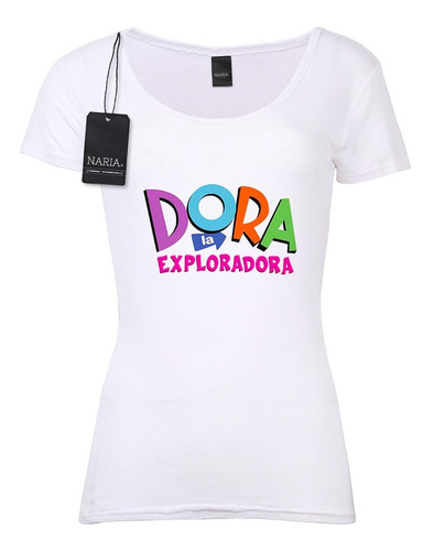 Remera Dama Dora La Exploradora Dibujo Art Logo - Psdo2